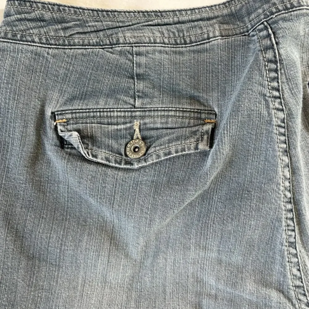 Vintage Y2K Chico's Platinum Long Bermuda Shorts Women’s 2 (12) Utility Skimmers